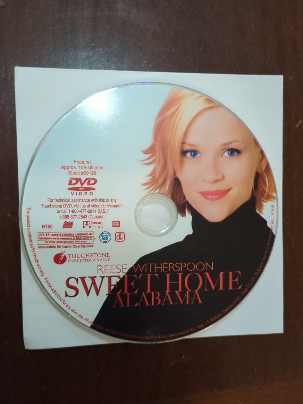 Sweet Home Alabama (DVD, 2003) disc only